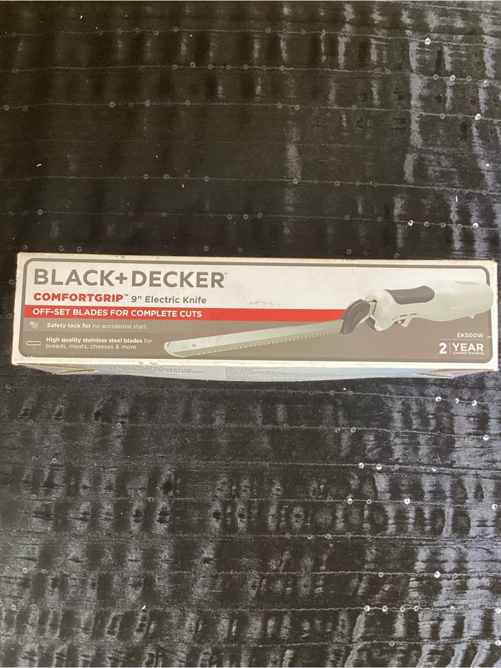 Black & Decker ComfortGrip 9" Electric Knife Model EK500W